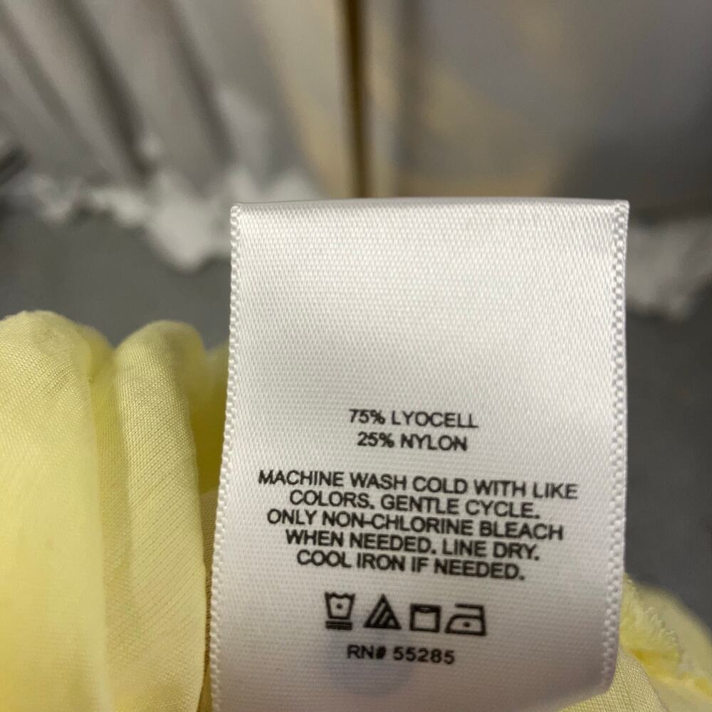 Express Button Front Lightweight‎ Sheer Yellow Bl… - image 4